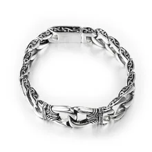 Браслет с узором хип-хоп рок-клуб персональные аксессуары хипстерские титановые стальные тотемные браслеты для мужчин