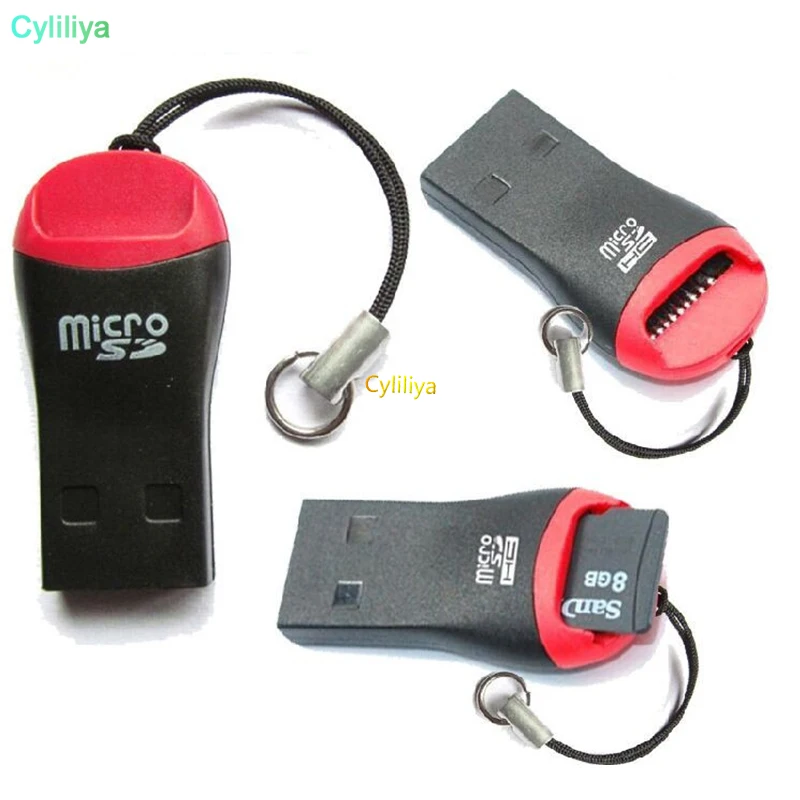 100 шт. свисток USB 2,0 t-flash считыватель карт памяти для MICRO SD карты SDHC SDXC TF