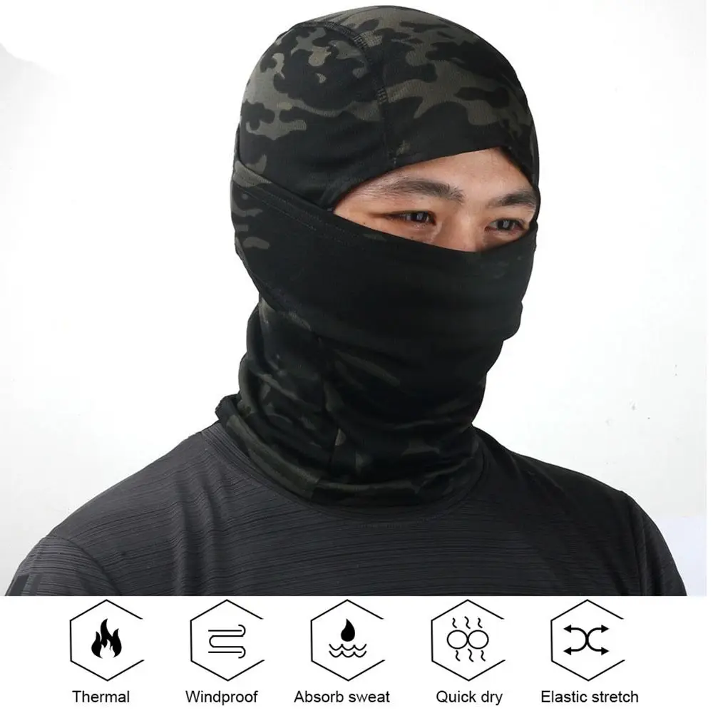 green skully hat Hunting Camouflage Hood Outdoor Camo Cycling Balaclava Full Face Mask Bicycle Ski Bike Snowboard Sport Cover Hiking Cap skully with brim