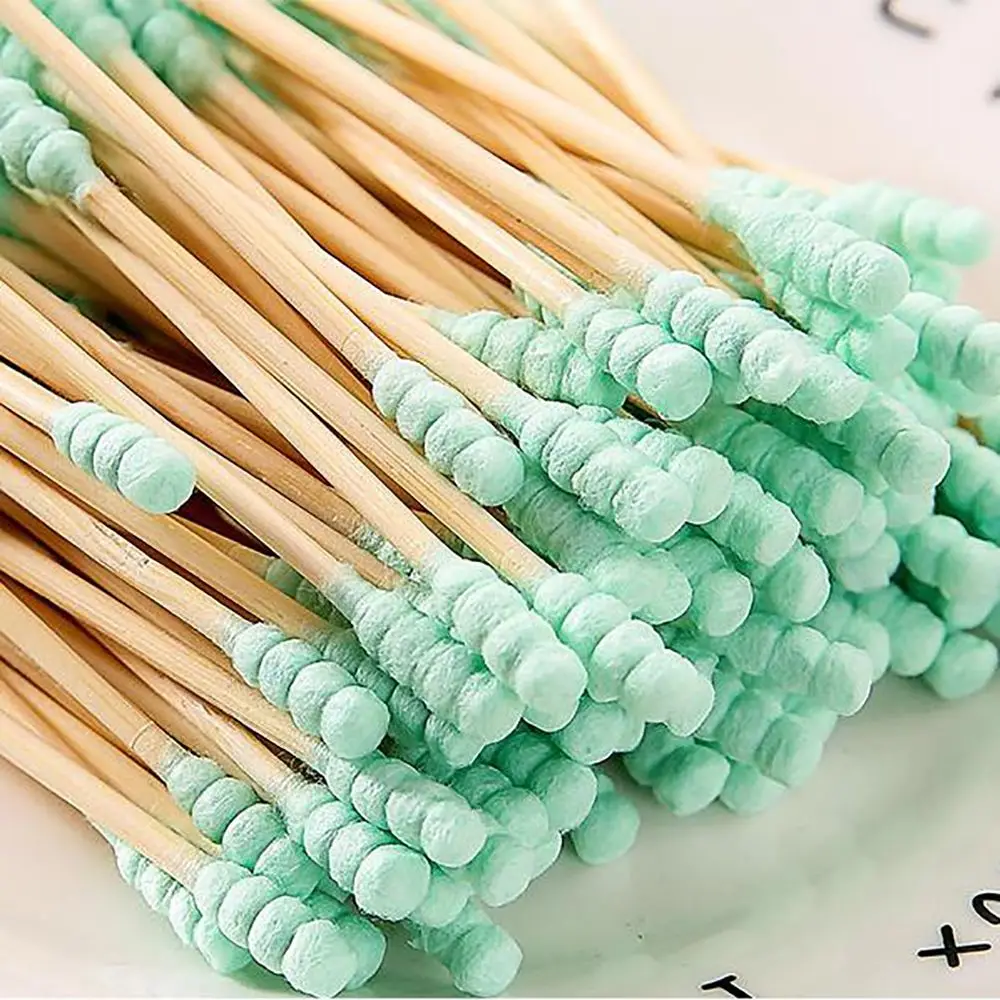 100pcs/pack Double Head Cotton Swabs Eyelash Eyebrow Lip Cleanig Tools Medical Swabs Women Makeup Cotton Buds Health Care Tools
