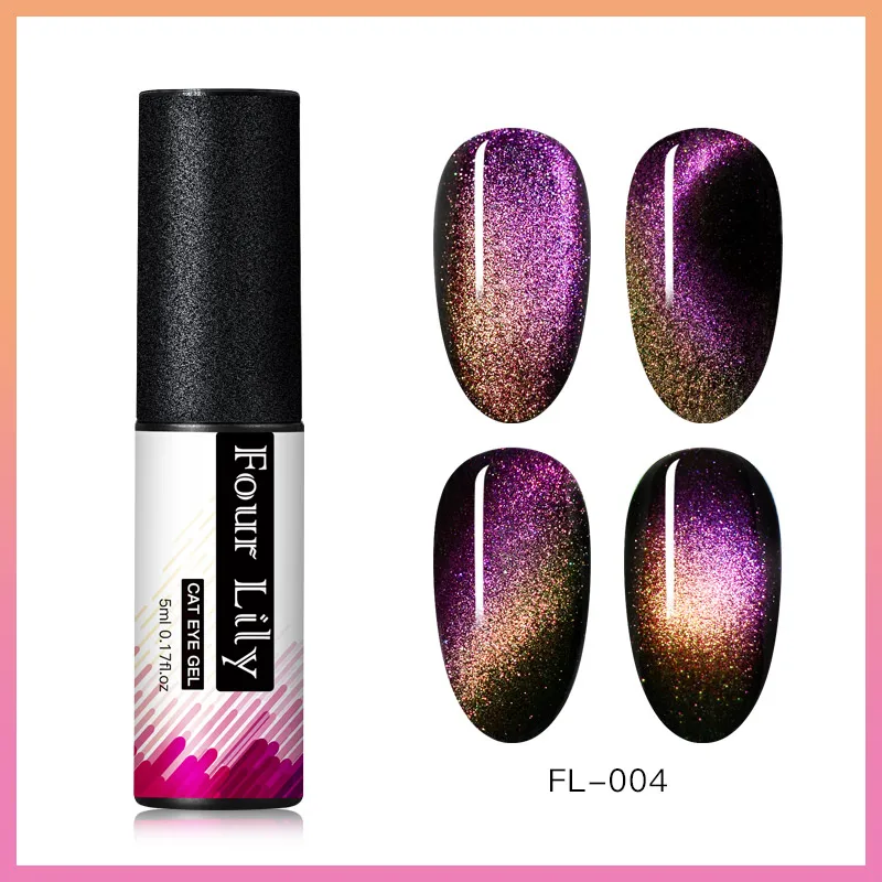 Four Lily 9D Galaxy кошачий глаз УФ-Гель-лак Хамелеон для использования с магнитом впитывающийся Гель-лак для ногтей 5 мл стойкий Гель-лак для ногтей - Цвет: FFS07695