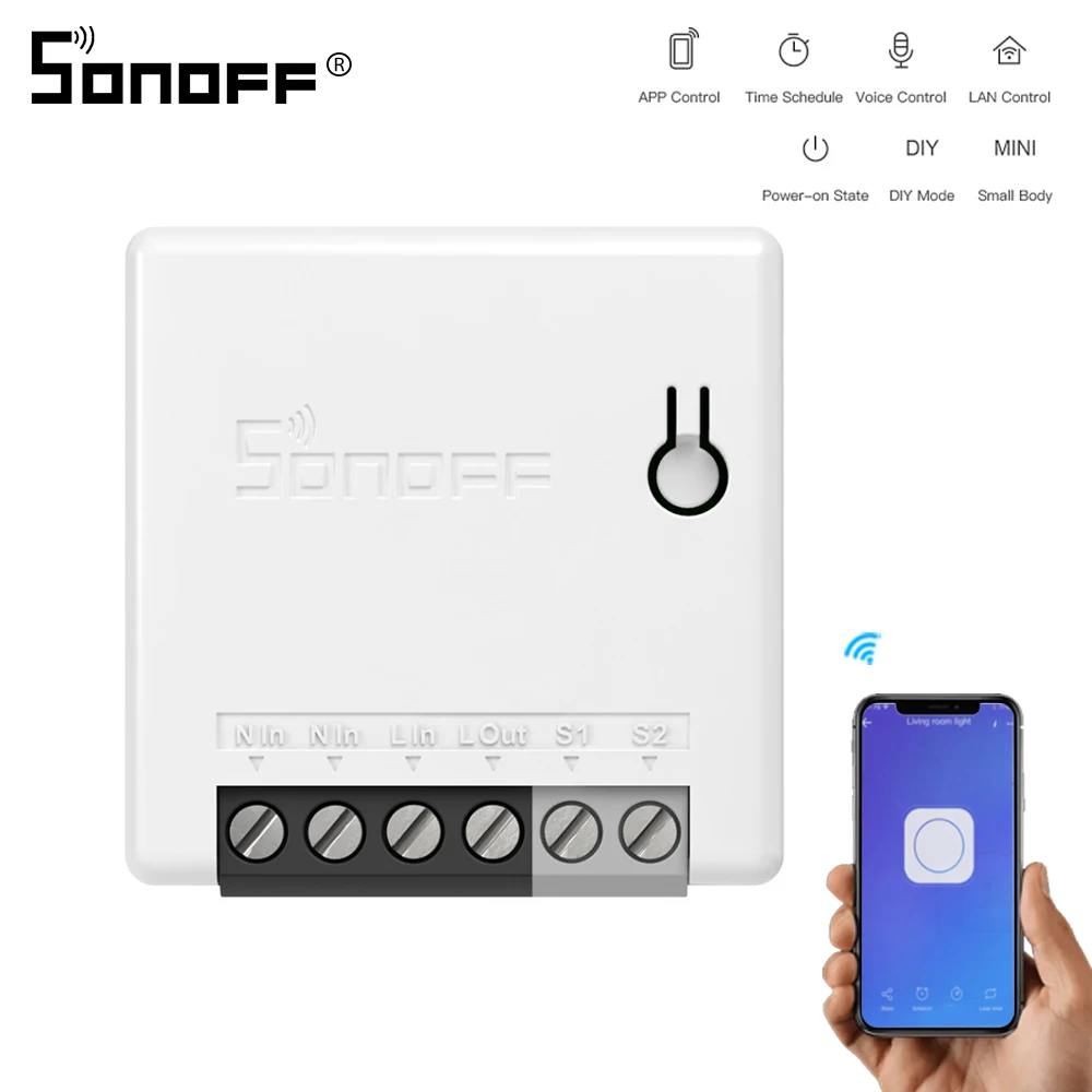 SONOFF мини/базовый двухсторонний смарт переключатель Wifi дистанционное управление