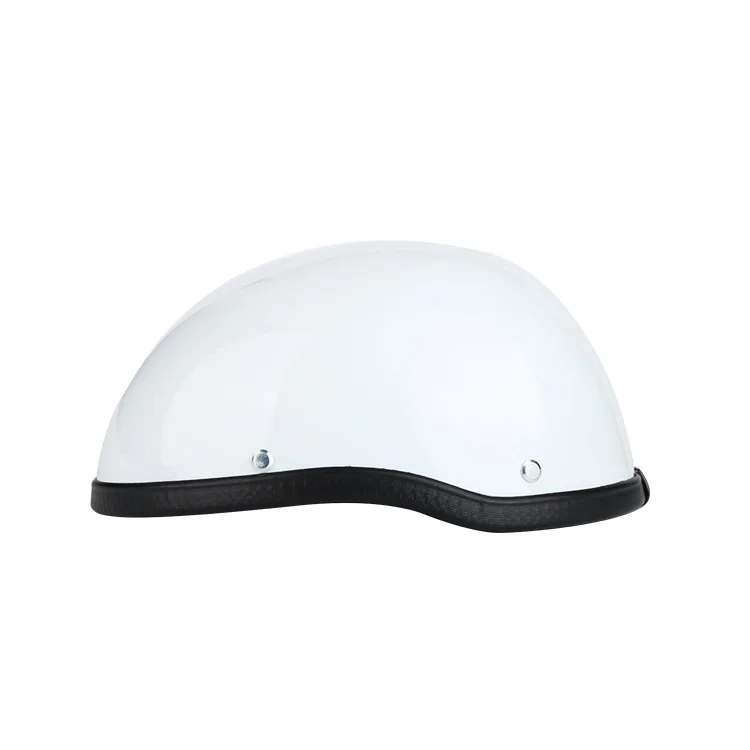 Japan Vintage Motorcycle Helmet Retro Scooter Half Face Helmet Cascos Cafe Racer,Cruiser,Chopper,Matte Black,EPS Lining - Цвет: 02-White