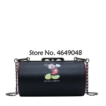 

Disney Mickey mouse 2019 autumn shoulder messenger bag female fashion chain small round bag coin lady minnie Mobile phone bag