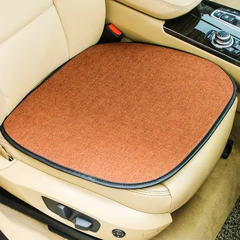 

Automobile Seat Cushion Flax Three-piece Set Four Seasons Anti-slip Strapped Universal Seat Cushion Four Seasons Pad Non-Backres