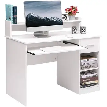 

Home Desktop Laptop Table Computer Desk with Drawers Keyboard Tray Writing Desk Study Table Home Furnishings Office Furniture
