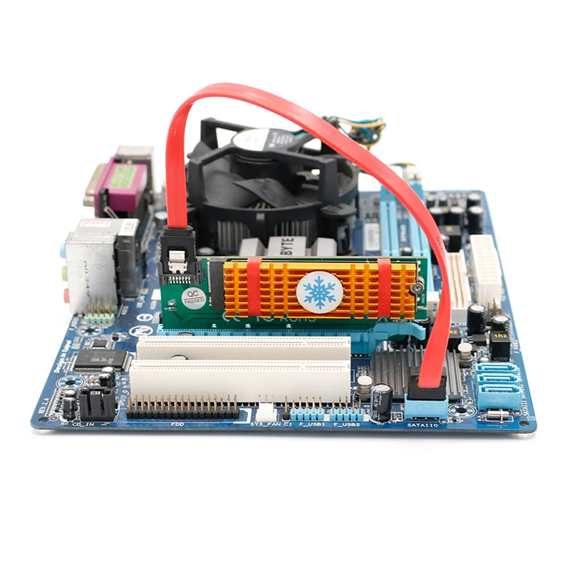 PCI Express к M.2 NGFF SSD адаптер Райзер SATA-Bus M2 SSD B Ключ PCIE слот радиатор SATA кабель для 2230-2280 Размер m.2 полная скорость