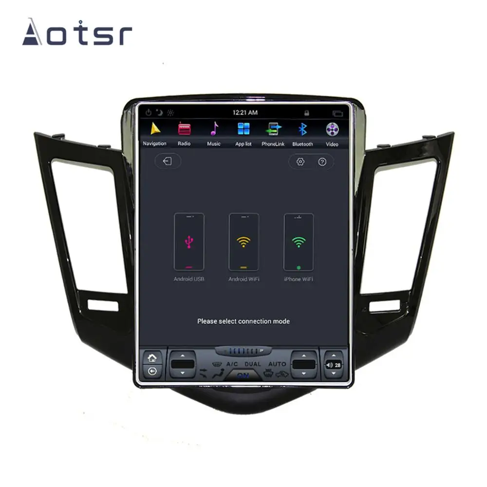 Aotsr Tesla 9," Android 8,1 вертикальный экран автомобильный DVD мультимедийный плеер gps навигация для Chevrolet Cruze 2008-2012 carplay