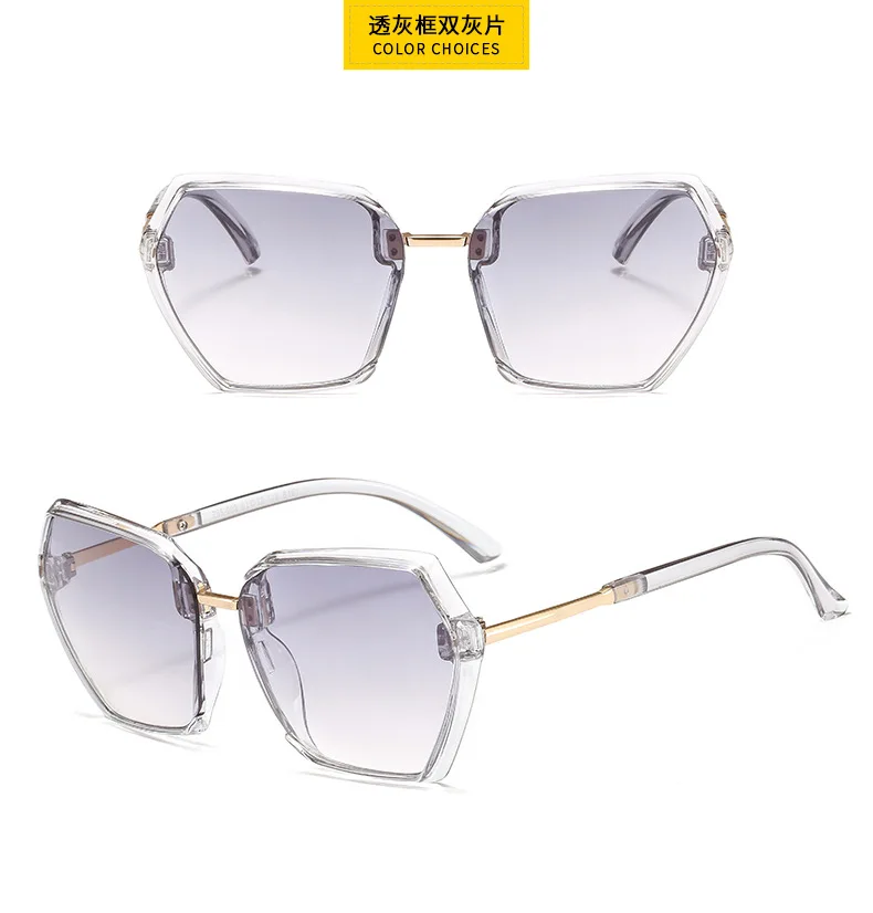 MINCL/ Women Sunglasses New Luxury Brand Hexagon Black Men Sun Glasses Vintage Retro Chic Female Square Eyewear UV400 NX
