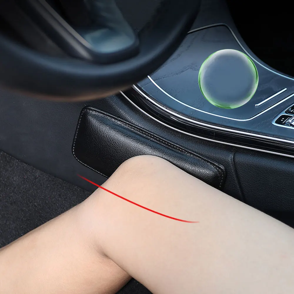 

Universal For Car Leather Leg Cushion Knee Pad Pillow Thigh Support Seat Door Armrest Leg Pad Car Interior Decoration Accessory