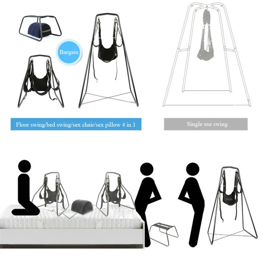 Multiple Usages 4in1 Sex Swing Erotic Chair Sexul Hammock Inflate Sofa Indoor Bedroom Furniture BDSM Sex Toys for Couples Adults