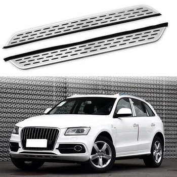 

2 Pieces Fits for Audi- Q5 2009-2017 Stainless Steel Running Boards Door Side Step Nerf Bar Platform Protector - Silver