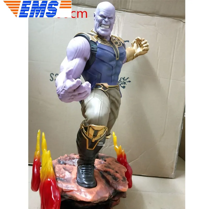 2" Мстители Megamind Thanos креативное Искусство ремесло особенность украшения ПВХ фигурка Коллекционная модель игрушки 60 см коробка V7 - Цвет: Фиолетовый