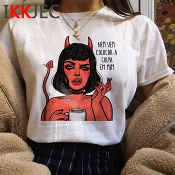

Satan Horror T Shirt Women Demon Death Scary Evil Funny Alien Grim Reaper T-shirt Baphomet Satanism Tshirt Devil Top Tees Female