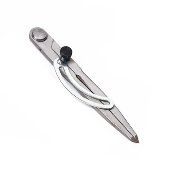 

Leather Drawing Divider Practical Lockable Wing Distance Handcraft Measure Gauge Layout Tool Carbon Steel