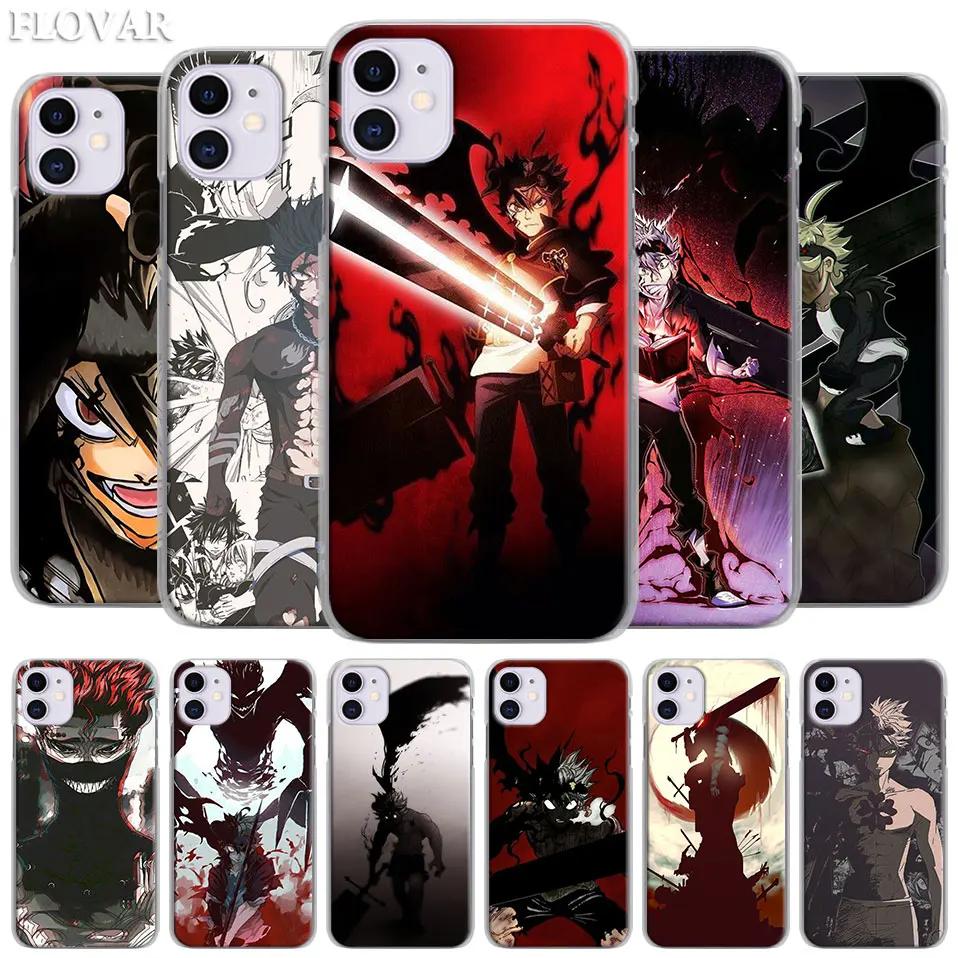 

Black Clover Asta Case for Apple iPhone 11 Pro 11 Pro MAX X XR XS MAX 7 8 6 6s Plus 5S SE Hosing Cover Coque