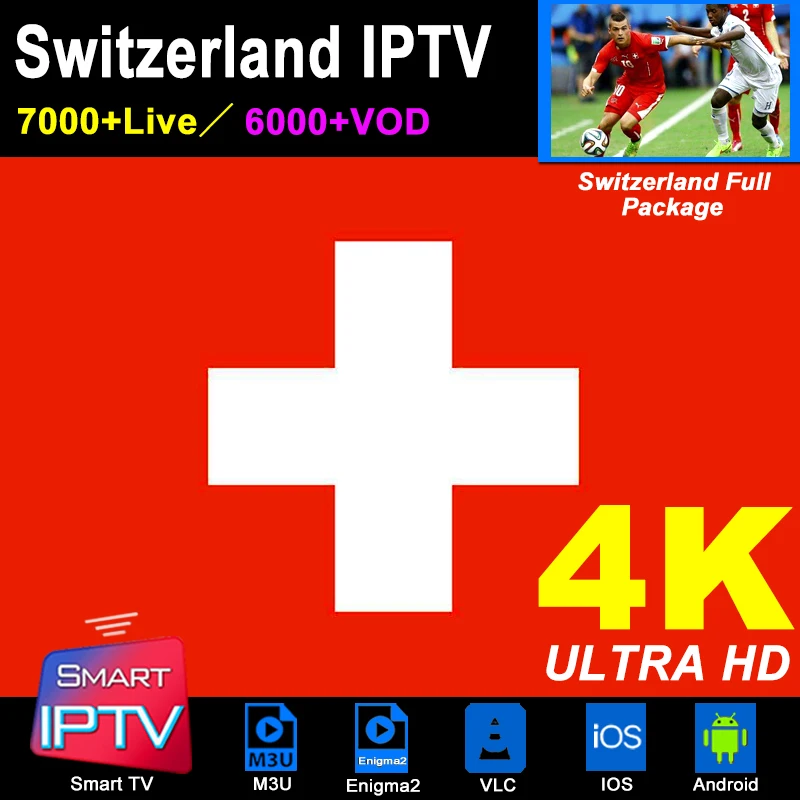 

Switzerland IPTV Subscription M3U Abonnement IPTV Spain France Italy Germany Portugal Android Samsung Smart TV MAG Box Enigma2