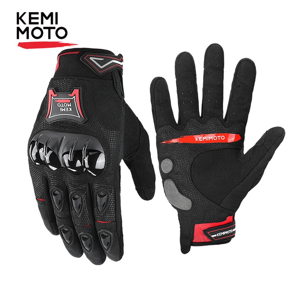 KEMiMOTO Breathable Motorcycle Gloves Touch Screen Cycling Protective