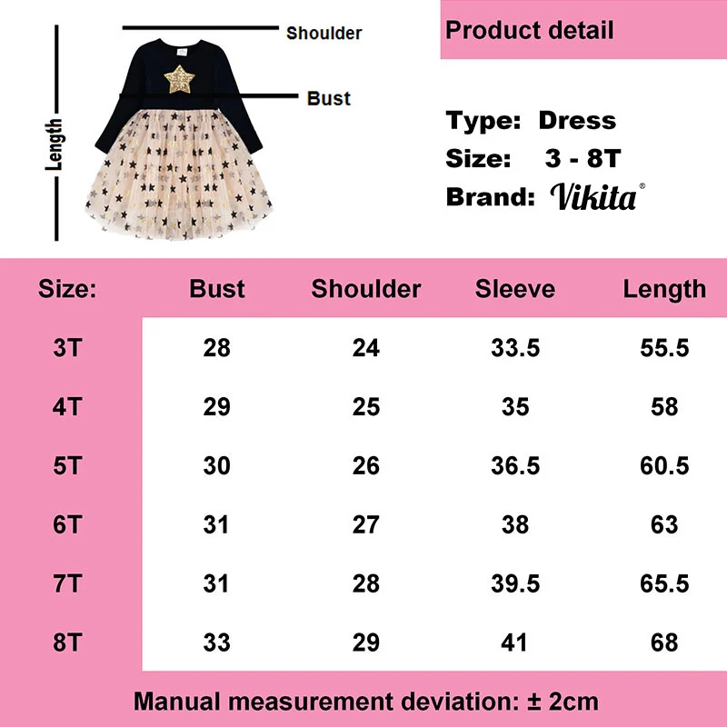 VIKITA Unicorn Dress for Girls Toddlers Birthday Party Princess Dresses Autumn Winter girls dress,princess costume