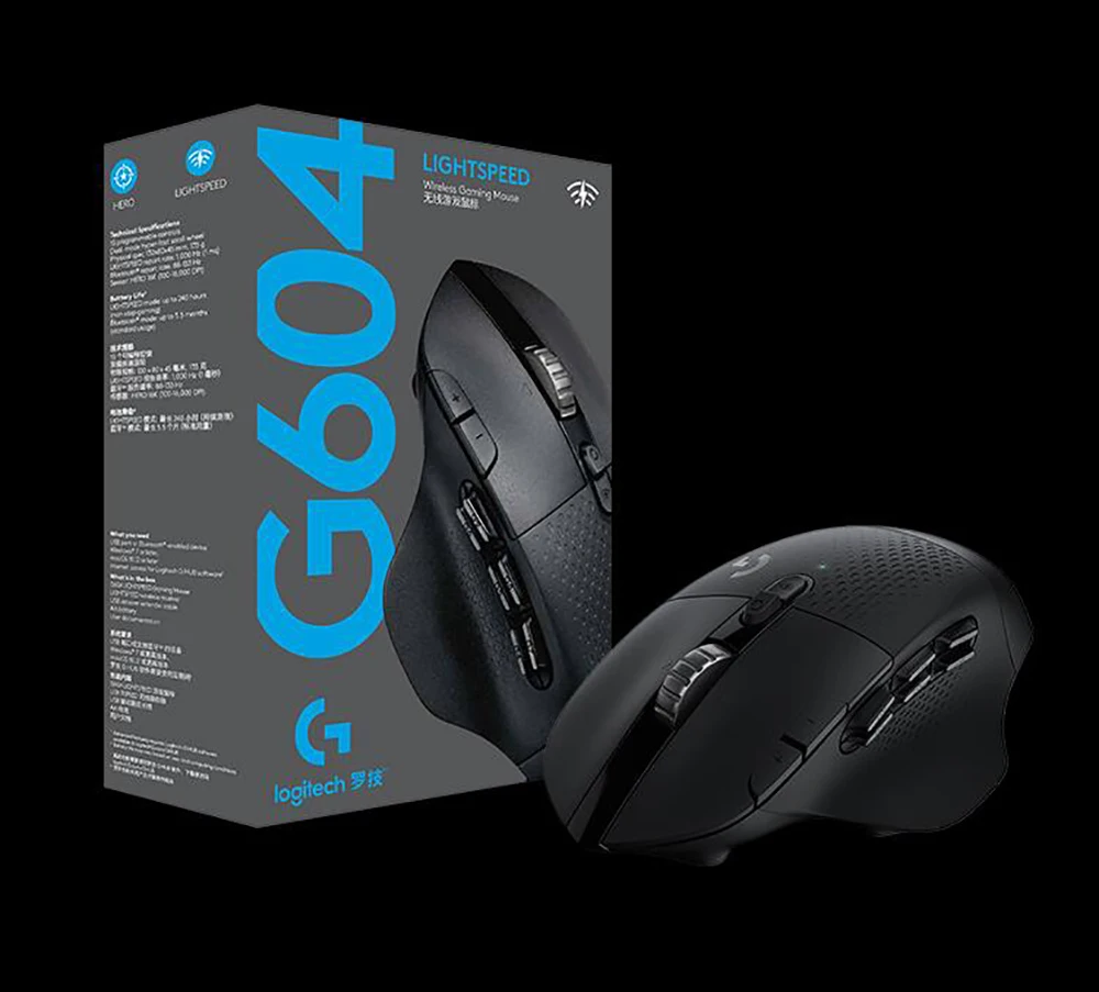 Беспроводная игровая мышь logitech G604 LIGHTSPEED 16000 dpi Hero sensor 15 программируемое управление для Windows7 8 10 игровая мышь