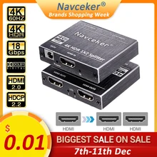 ProAV – séparateur HDMI 4K UHD 2.0 1x2, séparateur HDMI 2.0, HDCP 2.2 HDR, HDMI 2.0, pour Blu-ray, DVD, PS3, PS4