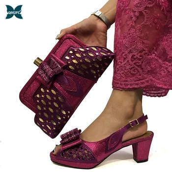 

New Mathcing Italian design Shoe and Bag Set Women Shoe and Bag To Match for Parties Italian Ladies Shoe and Bag Set for Wedding