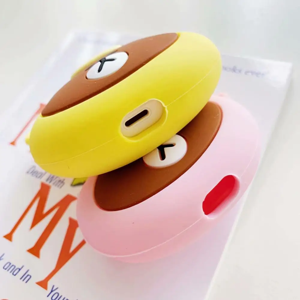 Для Airpods 2 Чехол, силиконовый чехол с мультяшным медведем для Apple Air pods, милый чехол для наушников, 3D чехол для наушников, аксессуары для наушников