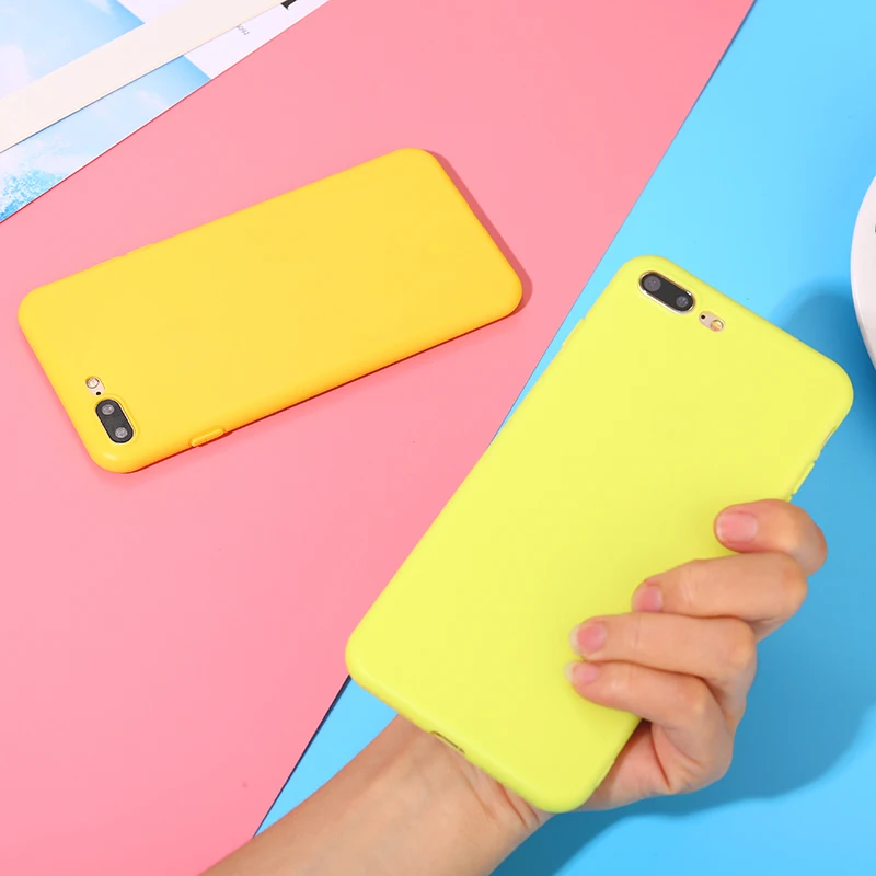 Цветной матовый Силиконовый чехол из ТПУ для iPhone 6, 7, 8 Plus, X, XS, мягкий чехол для iPhone 11 Pro Max, чехол