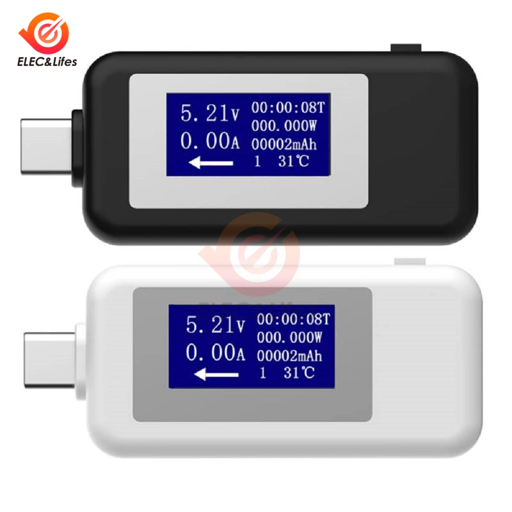 USB-тестер 4-30 В постоянного тока с разъемом Type-C ЖК-цифровой измеритель напряжения