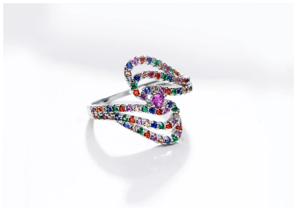 DreamCarnival 1989 мода S смешанные красивые цветной, с кубическим Цирконом Jewelry дизайн кольцо для женщин Anillos Mujer SJS19579