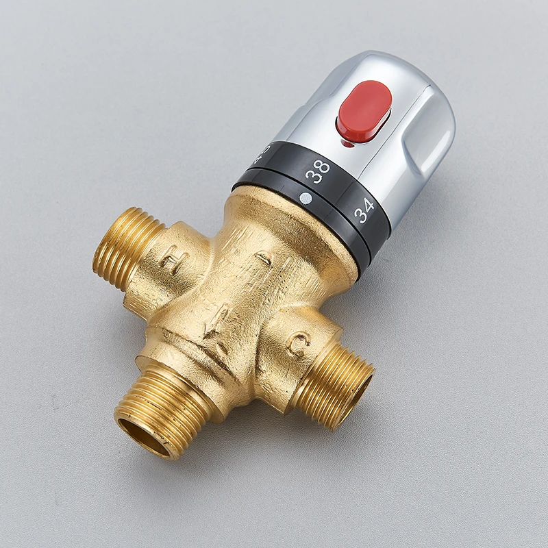 Brass Thermostatic Mixing Valve Bathroom Faucet Temperature Mixer Control Thermostatic Valve Home Improvement
