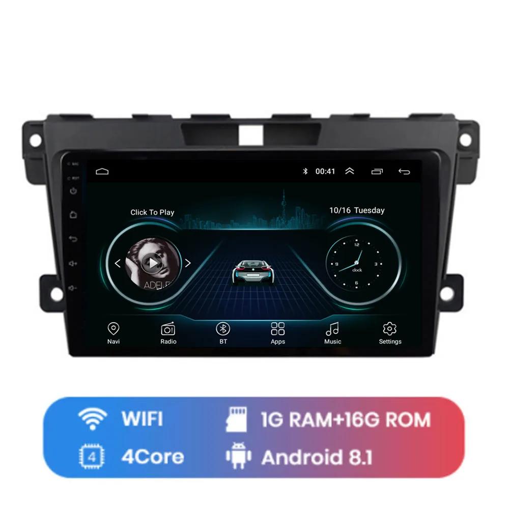 4G LTE Android 8,1 для MAZDA CX-7 CX7 CX 7 2008- Мультимедиа стерео автомобильный dvd-плеер навигация gps радио - Цвет: WIFI (1G 16G)