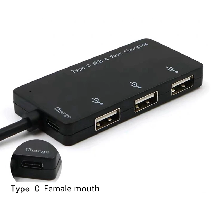 USB C адаптер сплиттер Type к 2 0 концентратор PD питания кабель usb хаб 3 порта для