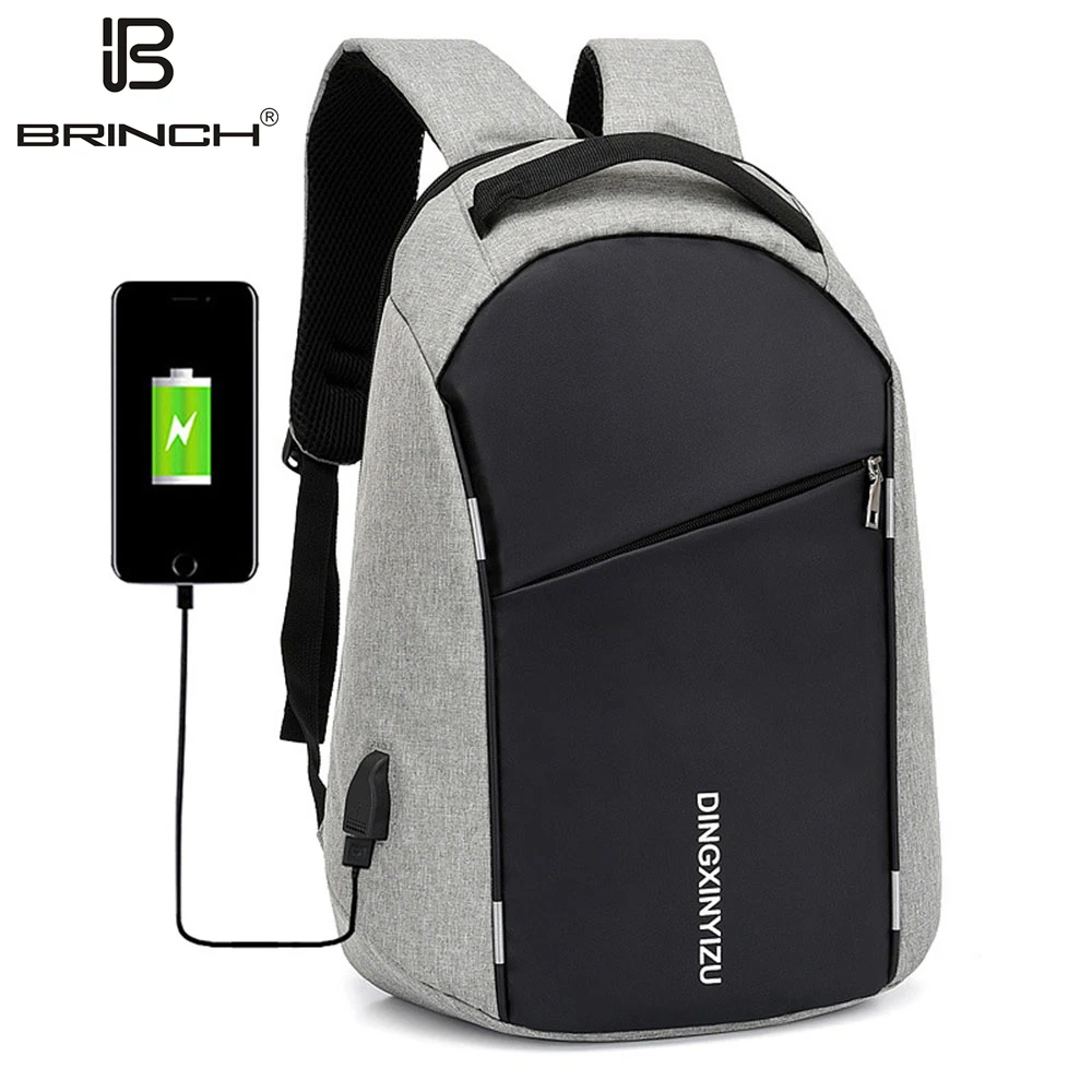 

Brinch Casual USB Charging Laptop Tablet Bag Student Travel Notebook Waterproof BackPack Case for 13.3" inch Mackbook Air pro
