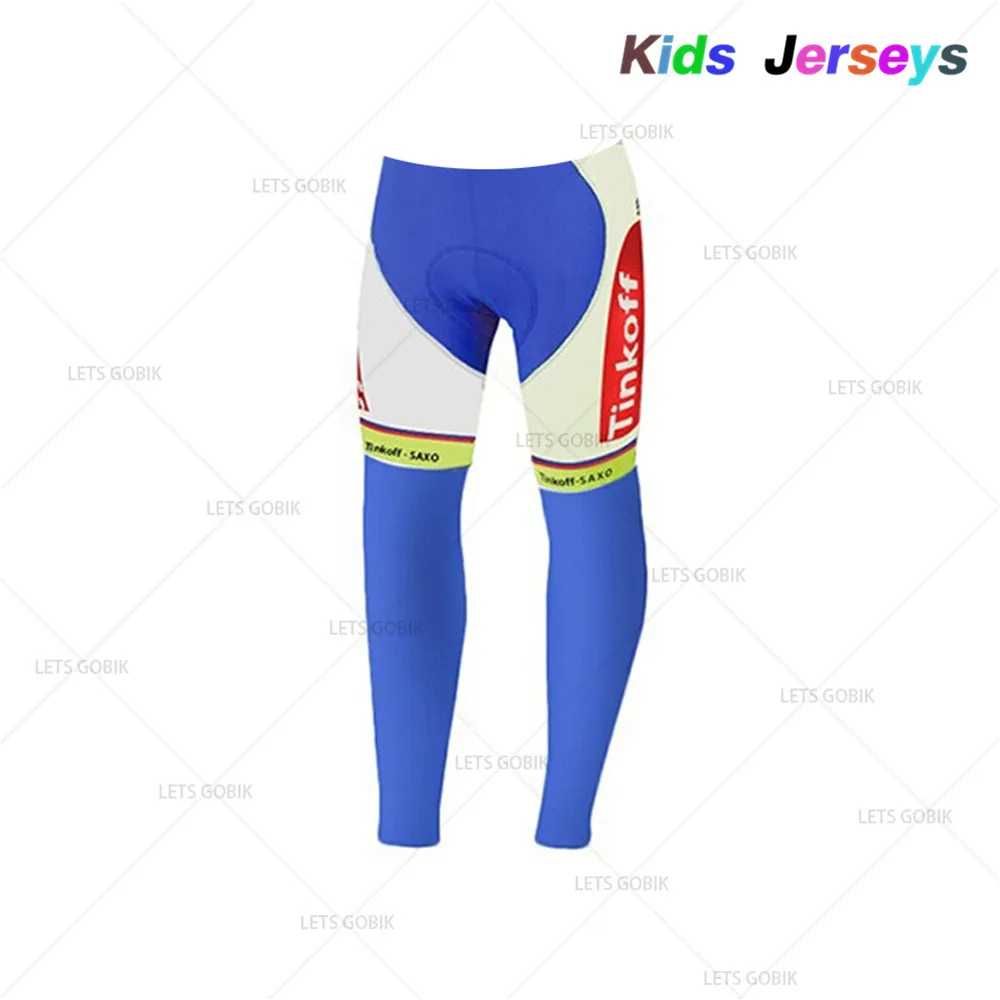 PANTS Г. Детский комплект с длинными рукавами для велоспорта, Джерси Pro Team tinkoff, одежда для велоспорта на весну/осень дышащая, противоуф, велосипедная форма - Цвет: PANTS