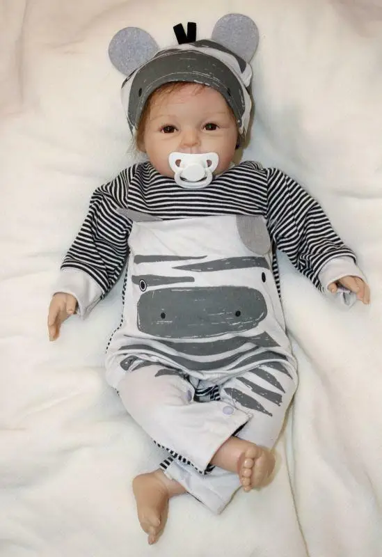 

Bebe Toddler 20'' Handmade Reborn Boy Baby Dolls Soft Silicone Lifelike Toy Gift Kids Toys for Girls Baby Dolls
