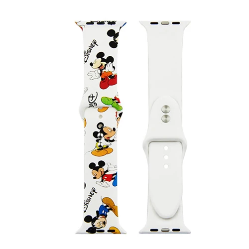 1 Мягкий силиконовый ремешок для Apple watch band 5 4 44 мм 40 мм Рождественский подарок с цветочным принтом наручный ремень iWatch 5 4 3 38 мм 42 мм ремешок для часов - Цвет ремешка: 1