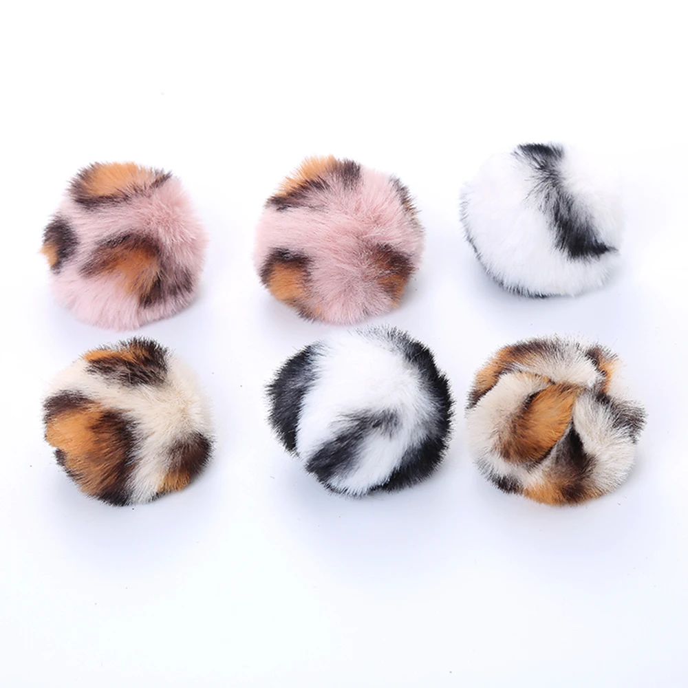 1/10Pcs Cotton Rabbit Fur Ball Cat toys PetTraining Educational Toy Color Grinding Claw Filled Support Dropshipping
