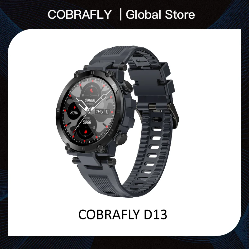 Смарт-часы COBRAFLY D13 спортивные с круглым экраном 1 3 дюйма водостойкие IP68 |