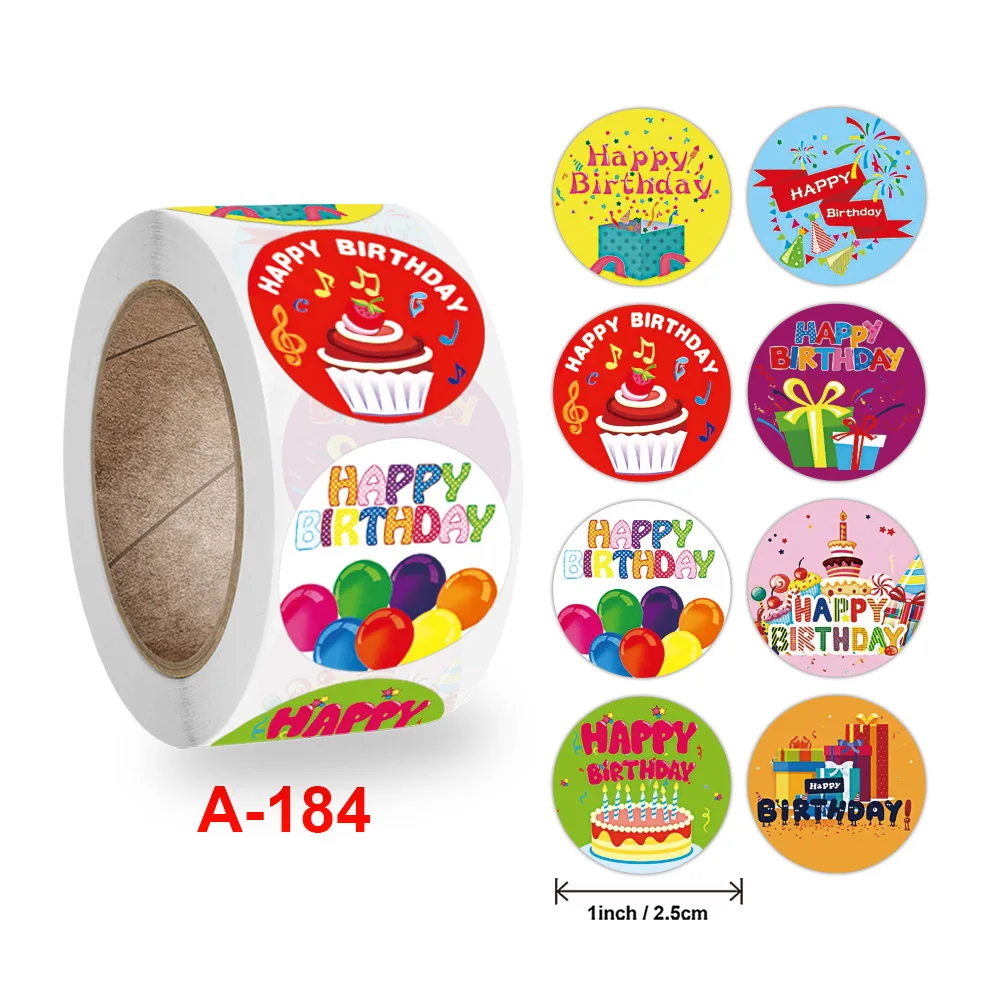 2pcs/pack Happy Birthday Stickers for Children Bee Thank You Stickers Paper Decor Handmade Seal Label Gift Box Tag Baby Shower