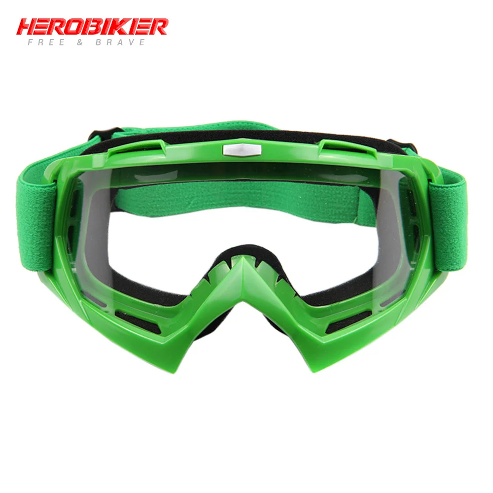 HEROBIKE новые мотоциклетные внедорожные гоночные очки зимние скейт сани ATV очки Мотокросс DH MTB очки одиночные линзы очищает - Цвет: T815-7-Green