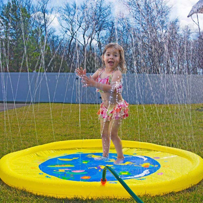 

JULY'S SONG Children's Inflatable Water Playing Mat Sprinkle Splash Play Mattresses Swimming pool toy accessories Kids Spray