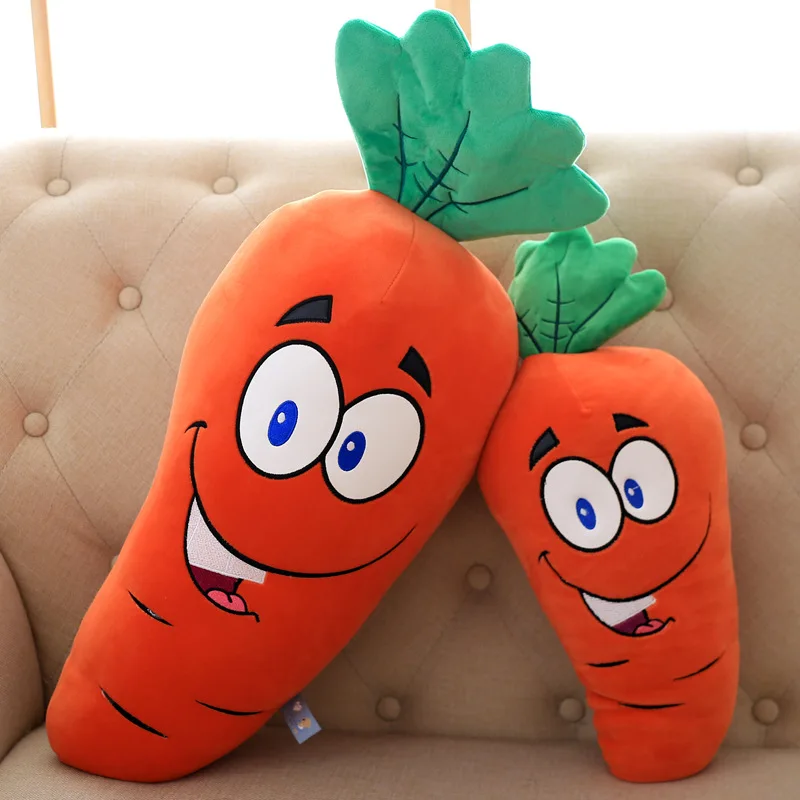 

Takara tomy hui Toy Creative Cute Expression Carrot Plush Pillow Simulated Vegetables Fruit Home Cushion