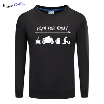 

Biker Plan For Today Coffee Bike Beer Funny Men Hoodies Autumn winter NEW Hot Sale print Sweatshirts Over Size S-5XL