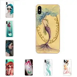 Teal Hair Татуировка Ариэль мягкие чехлы из ТПУ чехлы для Xiao mi 3 mi 4 mi 4C mi 4i mi 5 mi 5s 5X6 6X8 SE Pro Lite A1 Max mi x 2 Note 3 4