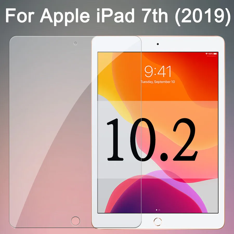 

iPad7th on the for Apple iPad 10.2 inch 2019 glass i pad 7th 7gen case generation ipad10.2 ipad7th full cover 9h 2.5D film scren