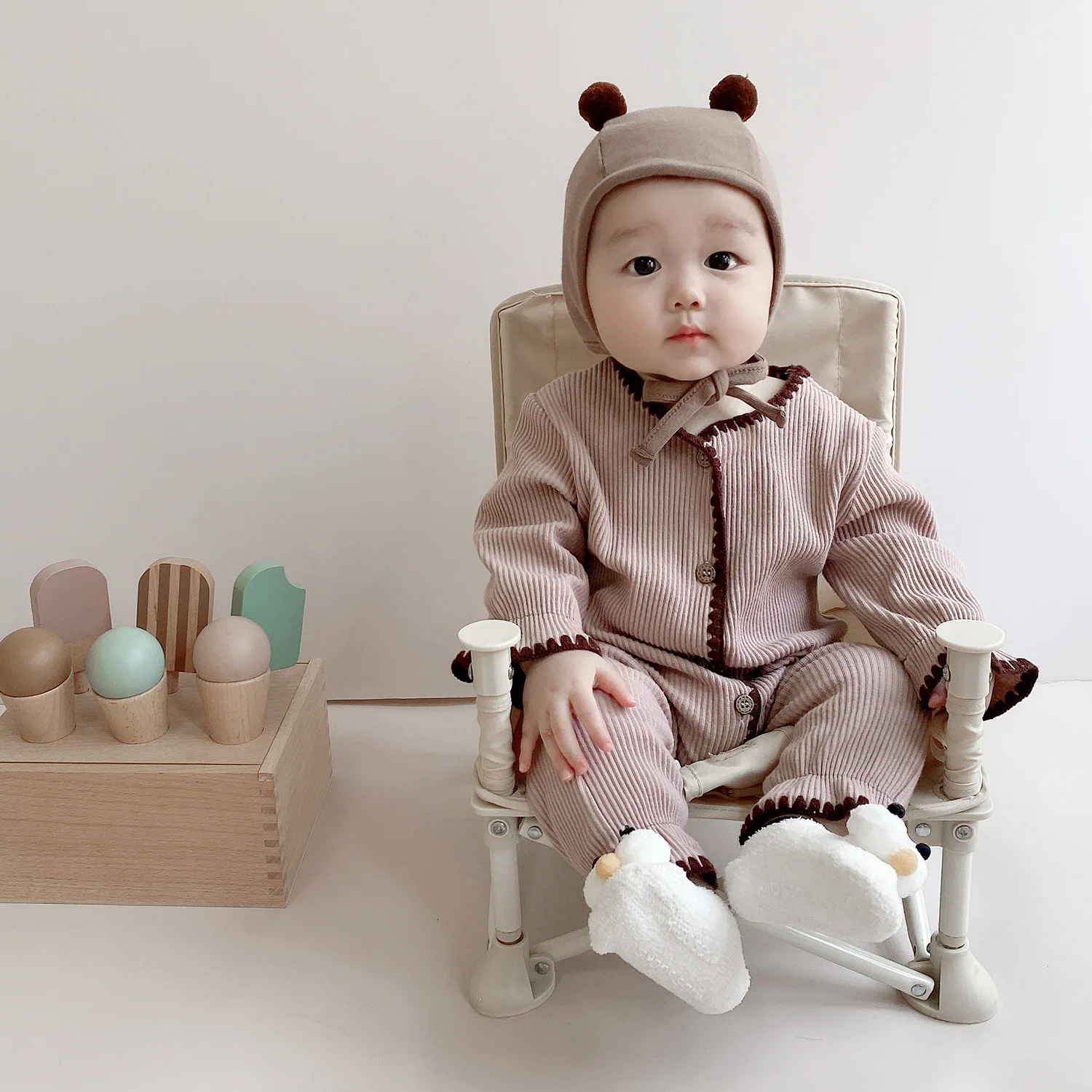 Одежда для новорожденных боди с длинным рукавом детский трикотажный комбинезон