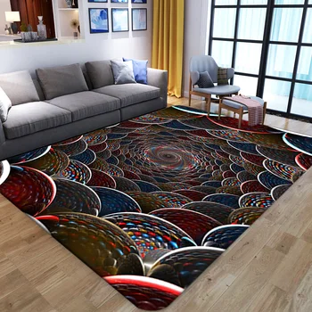 

3D Fashion Geometric Carpet Modern Abstract Area Rugs Living Room Crystal Velvet Coffee Table Bedroom Floor Mat Bathroom Rugs