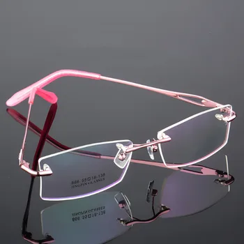 

Rimless Titanium Alloy Glasses Frame Spectacle Ultralight Square Prescription Eyeglasses Frameless Myopia Optical Frames Eyewear