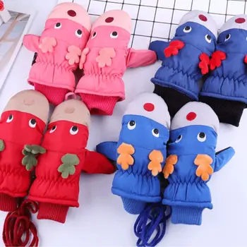 

Cartoon Elk Pattern Children Ski Gloves Outdoor Waterproof Non-slip Warm Glove